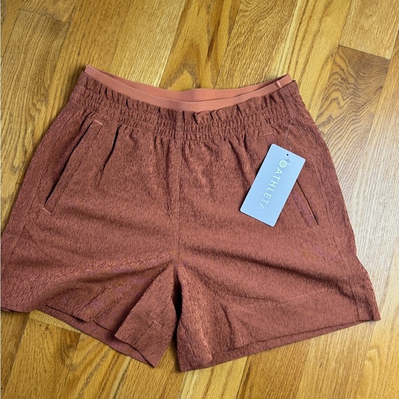 Short Athleta Brown Athletic Shorts with Elastic Waistband - Picture 4 of 6